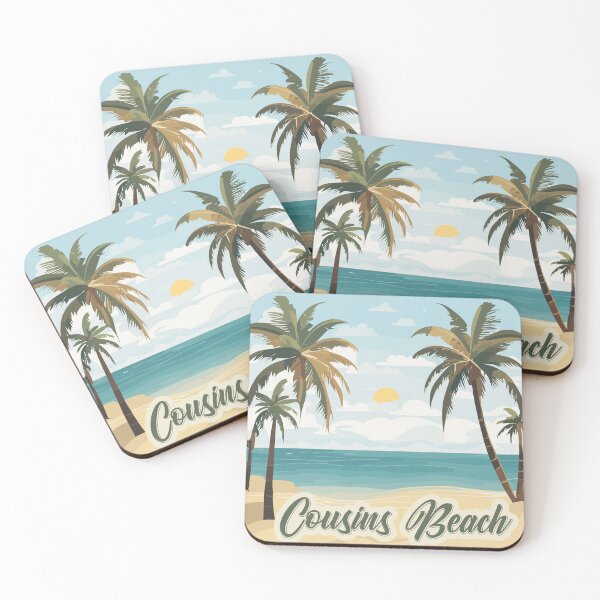 Item preview, Cousins Beach Tropical Palm Tree Summer Vacation Art designed and sold by PixelWaveBD.