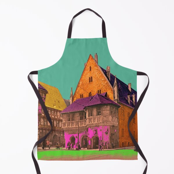 Item preview, Historic Town Hall Halberstadt: Aesthetic vintage architecture collage designed and sold by Mauswohn.