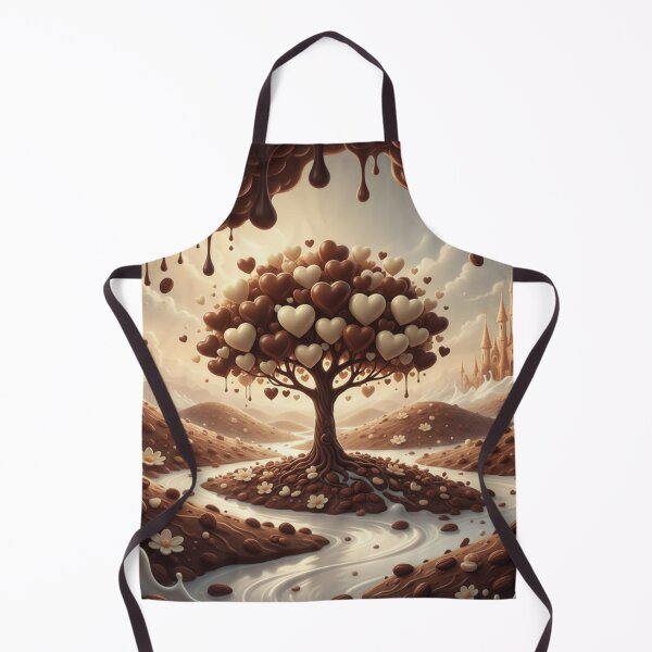 Item preview, Chocolate Heartleaf Tree – Fantasy Candy Kingdom Art designed and sold by Herzbaumatelier.