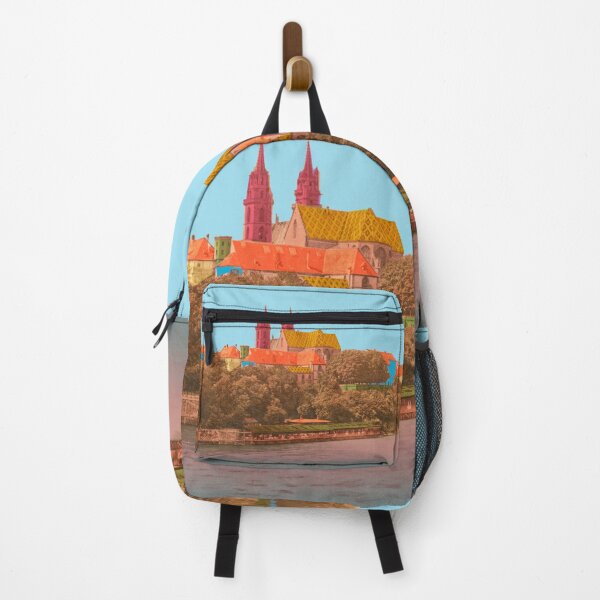 Item preview, Basel Minster on the Rhine: Aesthetic vintage architectural collage designed and sold by Mauswohn.