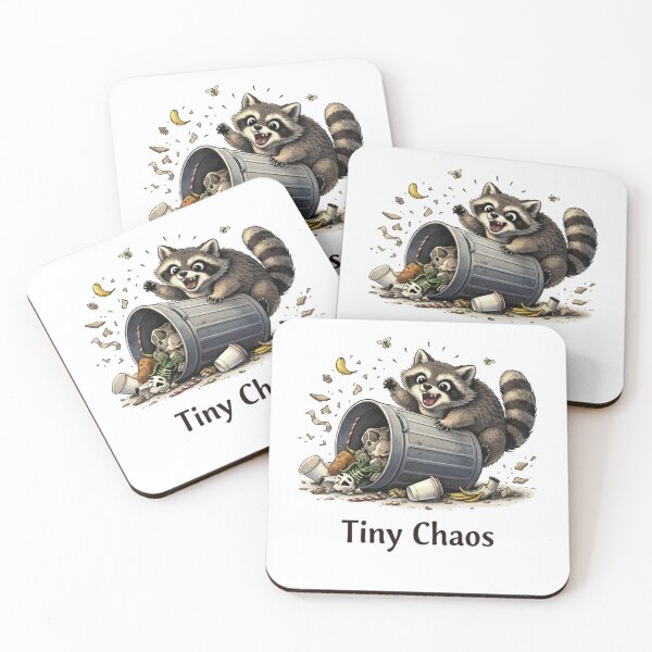 Item preview, Tiny Chaos Raccoon – Funny Trash Panda Mischief designed and sold by the-dovlat.