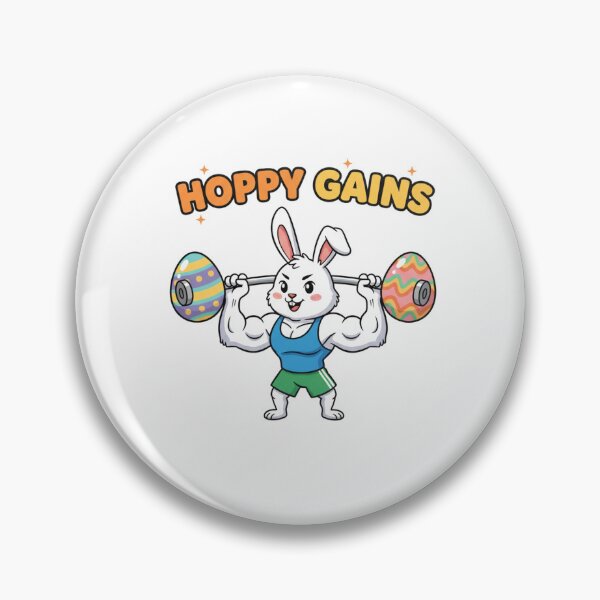 Item preview, Hoppy Gains Funny Bunny Lifting Easter Eggs designed and sold by NatureUnleashed.