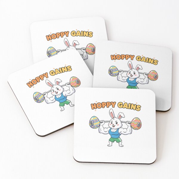 Item preview, Hoppy Gains Funny Bunny Lifting Easter Eggs designed and sold by NatureUnleashed.