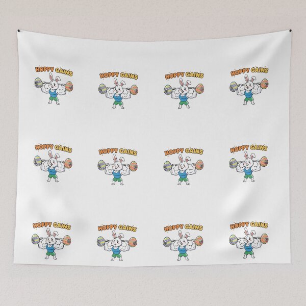 Item preview, Hoppy Gains Funny Bunny Lifting Easter Eggs designed and sold by NatureUnleashed.