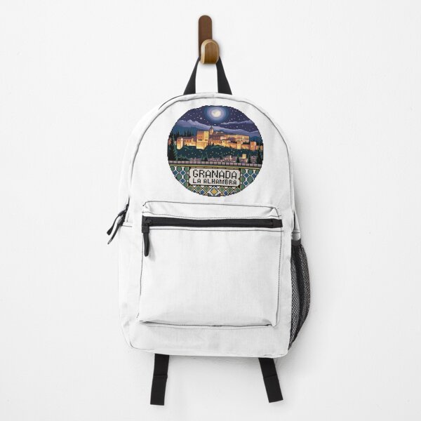 Item preview, Alhambra Granada Pixel Art: Full Moon Night Scene designed and sold by CircinusStore.