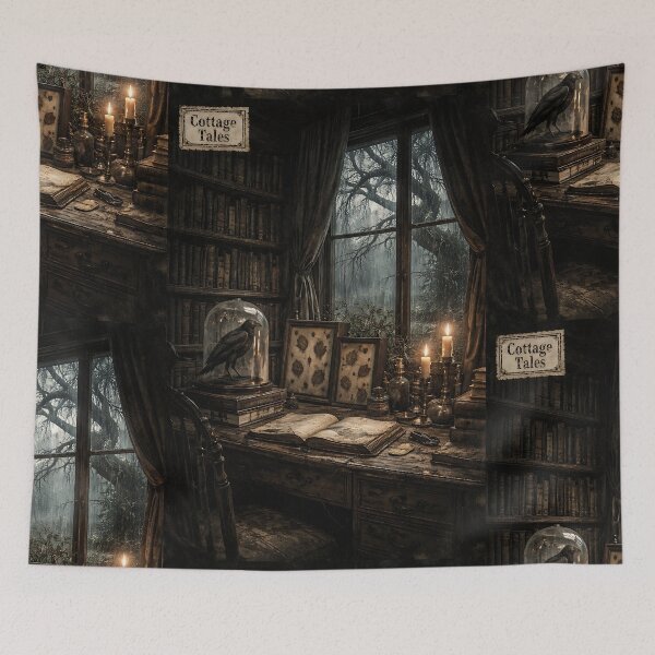 Item preview, The Library of Fading Echoes - Dark Cottagecore designed and sold by bapupa.