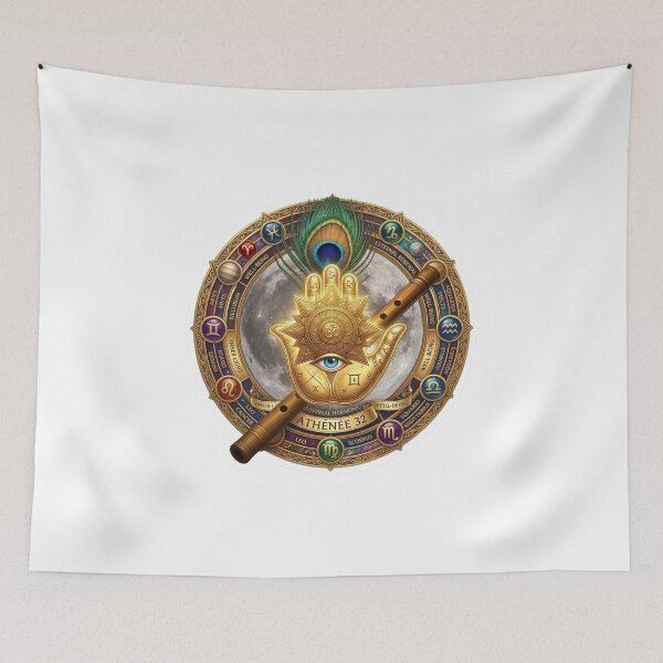 Item preview, Celestial Hamsa: Zodiac Harmony & Universal Light designed and sold by athenee32.
