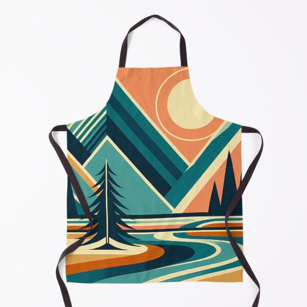 Item preview, Geometric Mountain Peaks at Sunset designed and sold by InkSmithery.