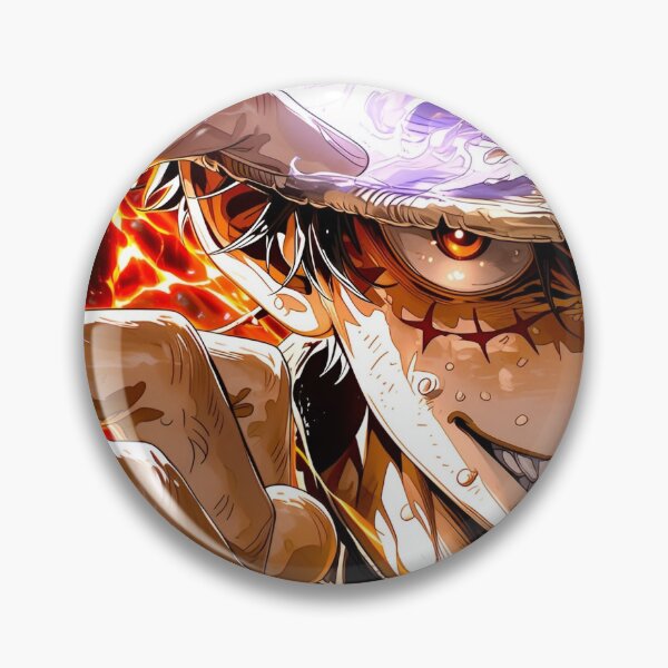 Item preview, Fiery Straw Hat Pirate – Anime Flame Warrior Aesthetic Poster   designed and sold by Dyan4.