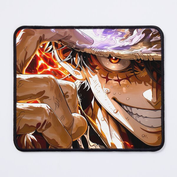 Item preview, Fiery Straw Hat Pirate – Anime Flame Warrior Aesthetic Poster designed and sold by Dyan4.