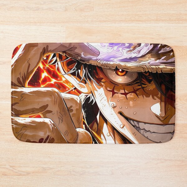 Item preview, Fiery Straw Hat Pirate – Anime Flame Warrior Aesthetic Poster   designed and sold by Dyan4.