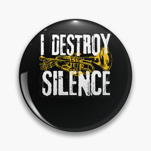 Item preview, Trumpet Player Marching Band Silence Destroy print  designed and sold by Rojee's  canvas.