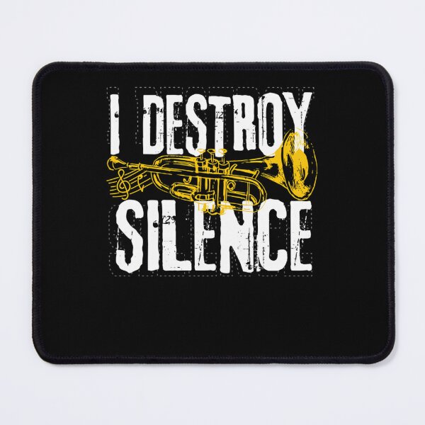 Item preview, Trumpet Player Marching Band Silence Destroy print  designed and sold by Rojee's  canvas.