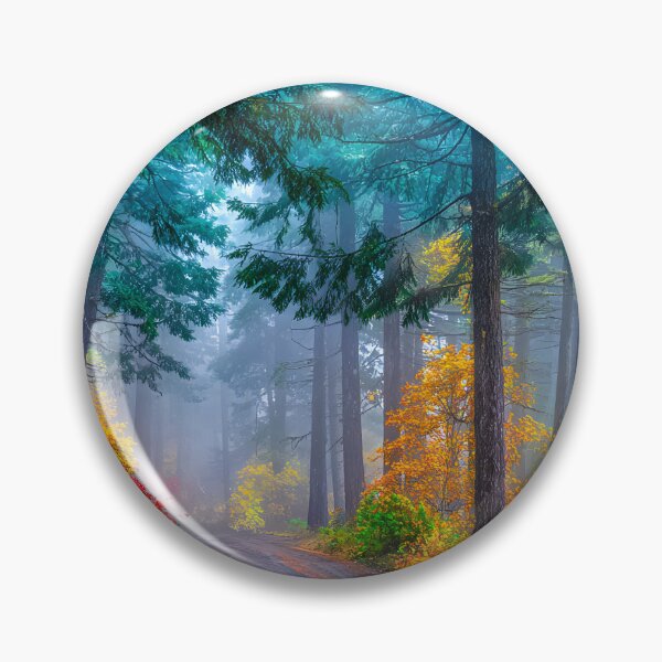 Item preview, Tranquil Forest Pathway in Vibrant Autumn Splendor designed and sold by Artessie.
