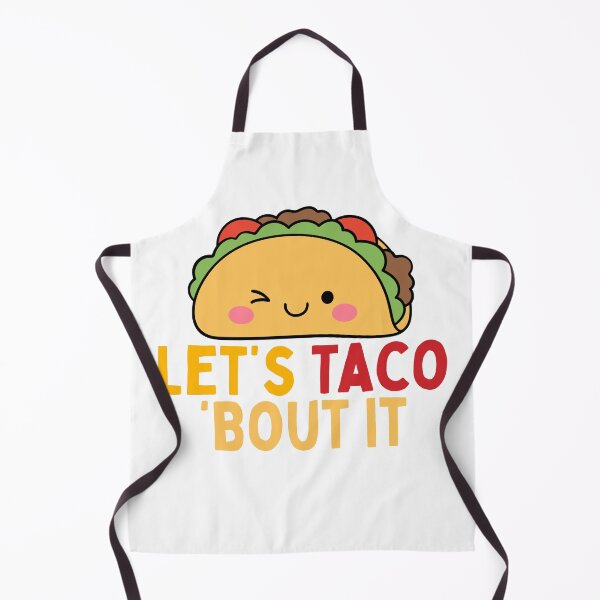 Item preview, Funny Let’s Taco ‘Bout It Kawaii Food Pun designed and sold by PunTeestic.