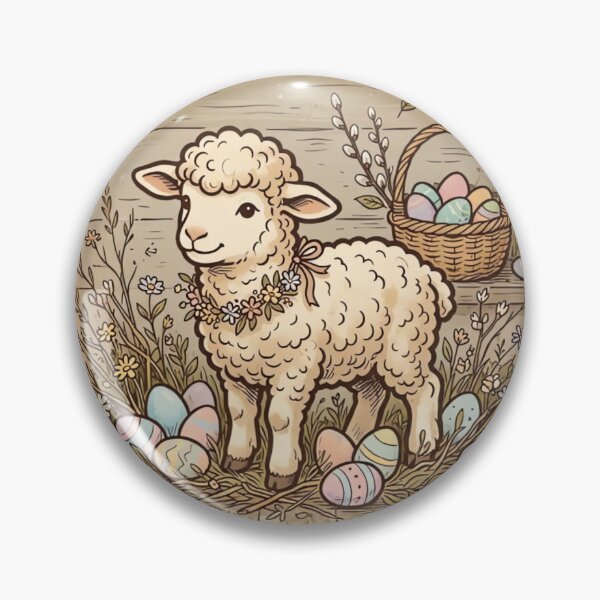 Item preview, Easter Joy Vintage Lamb  designed and sold by urbinet.