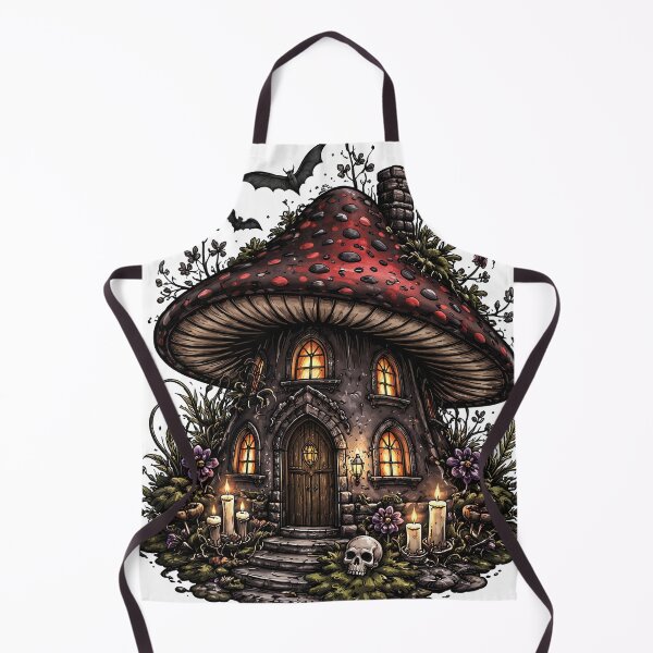Item preview, Gothic Mushroom Cottage – Dark Cottagecore Sticker designed and sold by TunikaSVEN93.