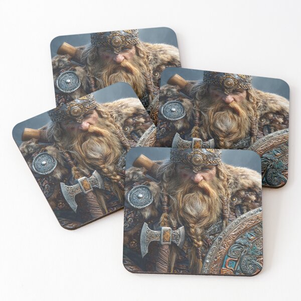 Item preview, Majestic Viking Warrior in Ornate Armor Standoff designed and sold by Artessie.