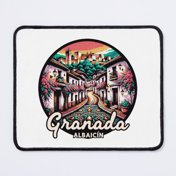 Item preview, Granada Spain Illustration: Albaicín & Alhambra Sunset designed and sold by CircinusStore.