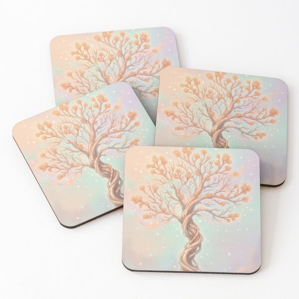 Item preview, Coral Blossom Tree – Surreal Fantasy Nature Art designed and sold by Herzbaumatelier.
