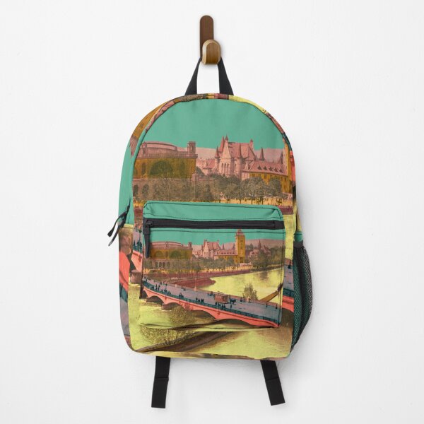 Item preview, Zurich Bahnhofbrücke: Aesthetic vintage architectural collage with Limmatquai designed and sold by Mauswohn.