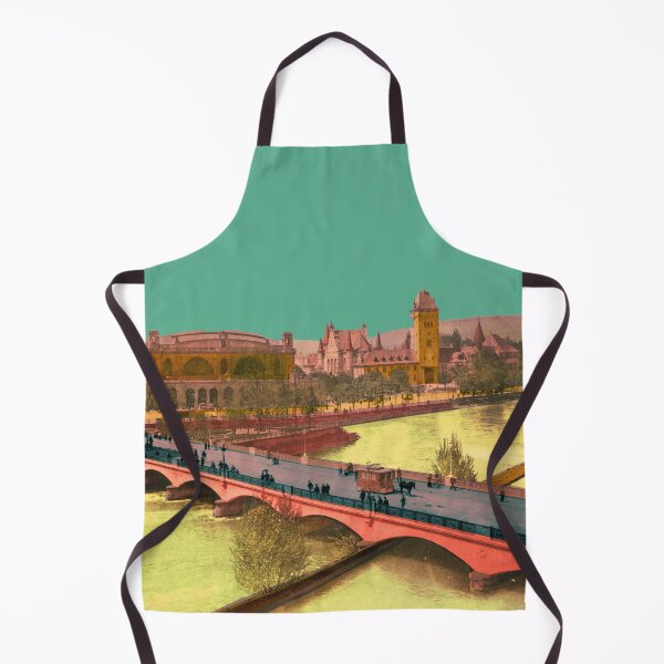 Item preview, Zurich Bahnhofbrücke: Aesthetic vintage architectural collage with Limmatquai designed and sold by Mauswohn.