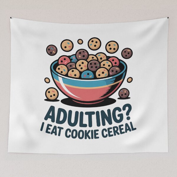 Item preview, Adulting? I Eat Cookie Cereal – Funny Cookie Lover Design designed and sold by Art-Arcade6.