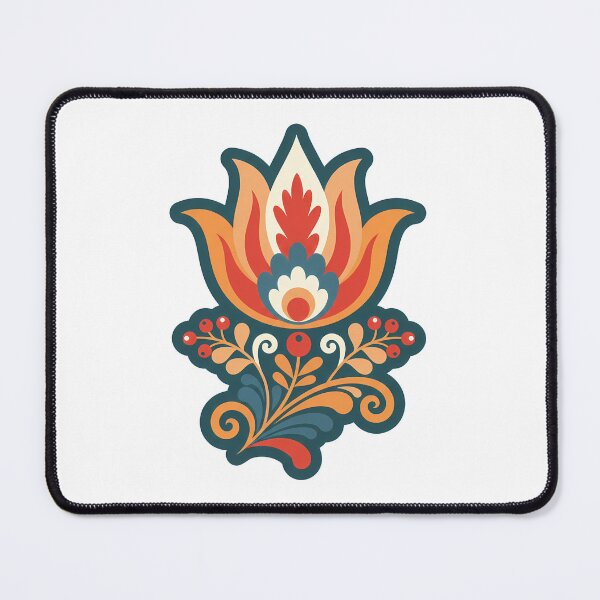 Item preview, Tulip Flower – Scandinavian Folk Art by heidiannemorris © designed and sold by FOLK ART FUSION.