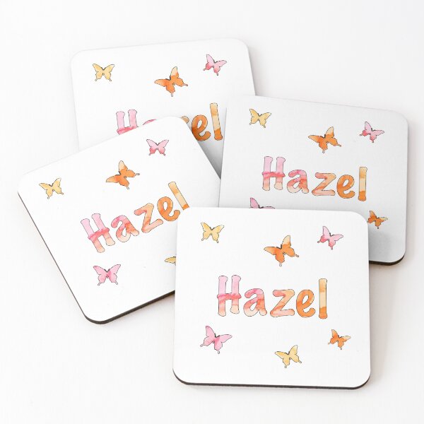 Item preview, Watercolor Name Hazel with Butterflies designed and sold by katifinell.
