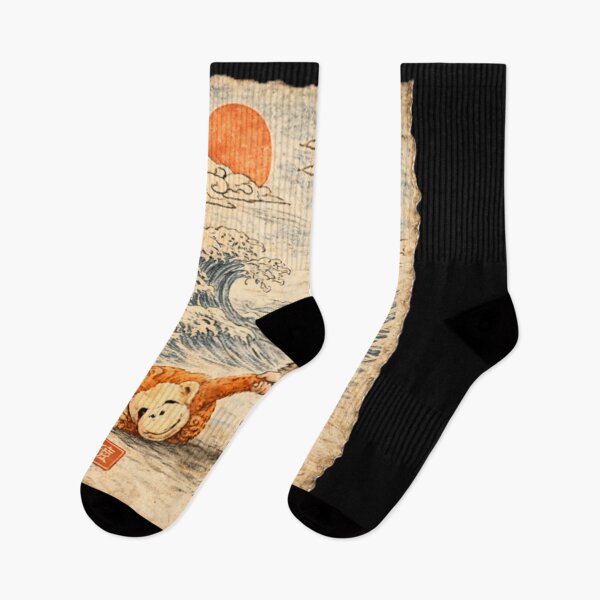 Item preview, Vintage Japanese Monkey Ukiyoe Style Cute Monkey Art designed and sold by GenioFin.