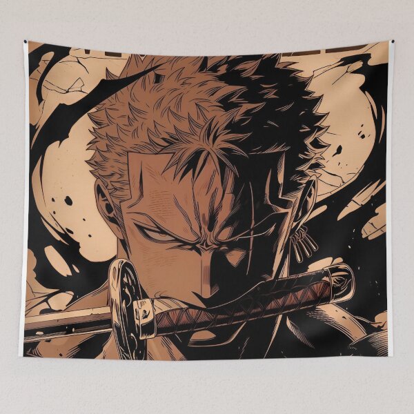 Item preview, Legendary Three-Sword Anime Warrior Wanted Poster – Dark Samurai Bounty Style Illustration designed and sold by Dyan4.