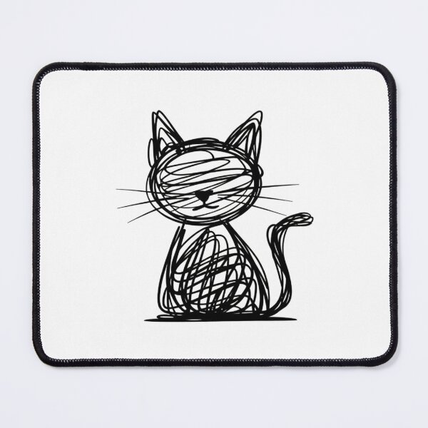 Item preview, Abstract Sketch Minimalist Cat Art designed and sold by vaxiek.