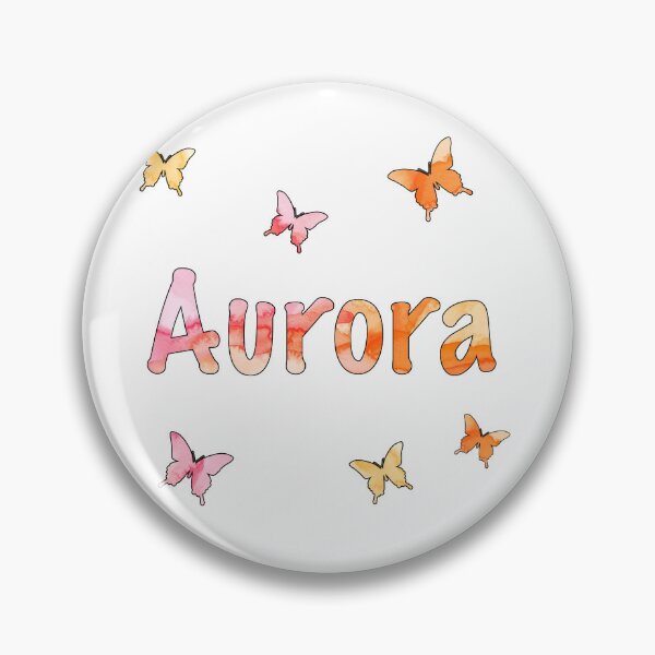 Item preview, Watercolor Name Aurora with Butterflies designed and sold by katifinell.