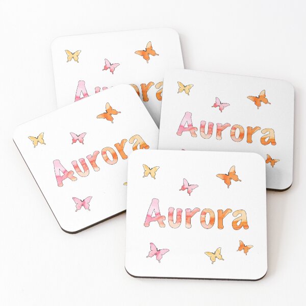 Item preview, Watercolor Name Aurora with Butterflies designed and sold by katifinell.