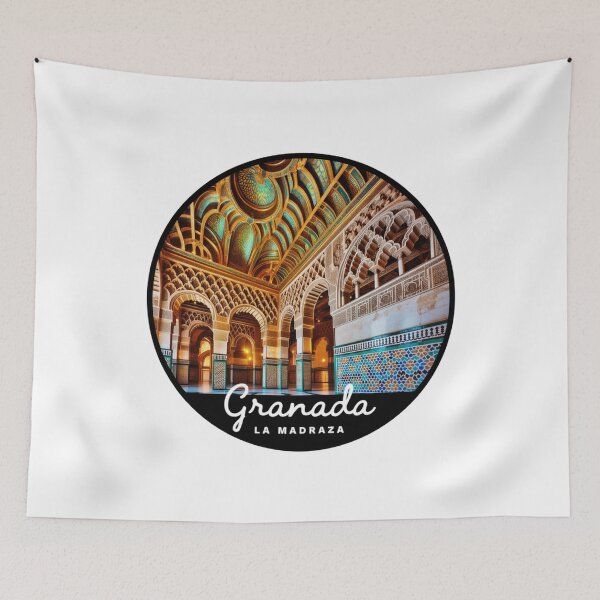 Item preview, Granada La Madraza Inside: Moorish Architecture Illustration designed and sold by CircinusStore.