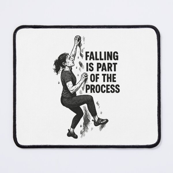 Item preview, Bouldering Woman: Falling Is Part of the Process designed and sold by Pineapple-Tree.