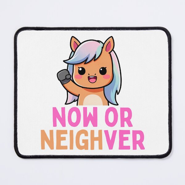 Item preview, NOW OR NEIGH-VER - Funny Boxing Motivation Horse Year of the Horse 2026 designed and sold by PunTeestic.