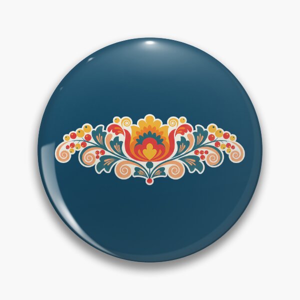 Item preview, Elaborate Tulip Flower – Scandinavian Folk Art by heidiannemorris © designed and sold by FOLK ART FUSION by heidiannemorris.