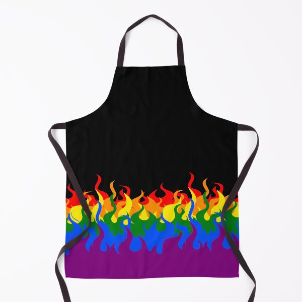 Item preview, LGBTQ+ Pride Flag Colourful Flames  designed and sold by RubberBandBall.