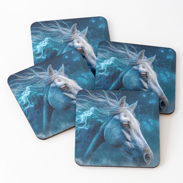 Item preview, Majestic Blue Horse with Ethereal Energy Flowing designed and sold by Artessie.
