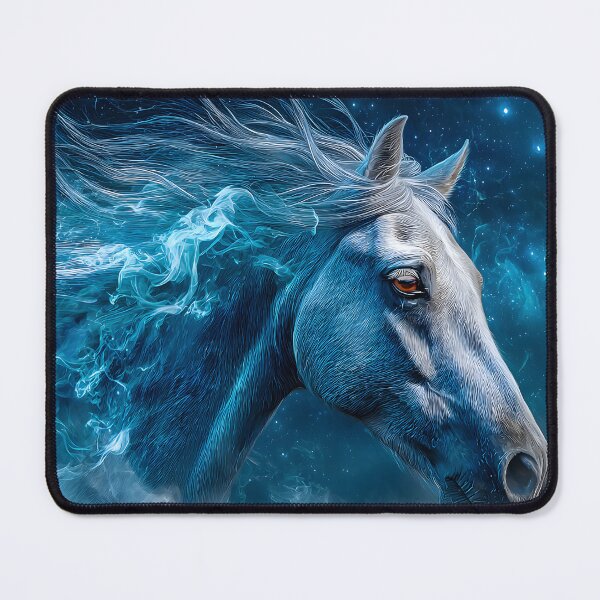 Item preview, Majestic Blue Horse with Ethereal Energy Flowing designed and sold by Artessie.
