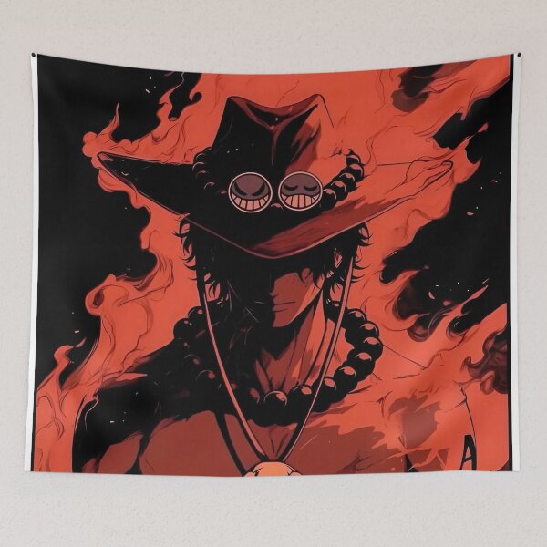 Item preview, Flame Shadow Pirate Warrior – Dark Anime Fire Aesthetic Illustration designed and sold by Dyan4.