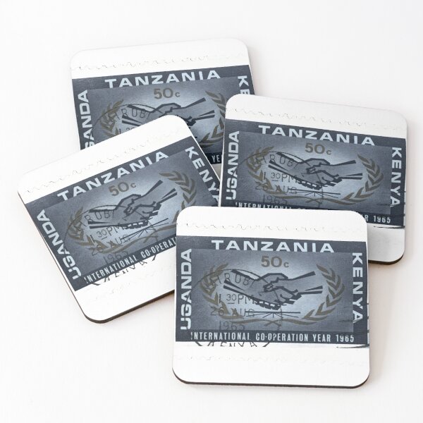 Item preview, African Tanzania Kenya Uganda1965 Handshake Vintage Postage Stamp designed and sold by red-amber65.