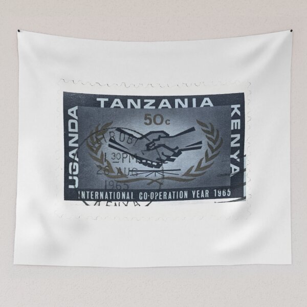 Item preview, African Tanzania Kenya Uganda1965 Handshake Vintage Postage Stamp designed and sold by red-amber65.