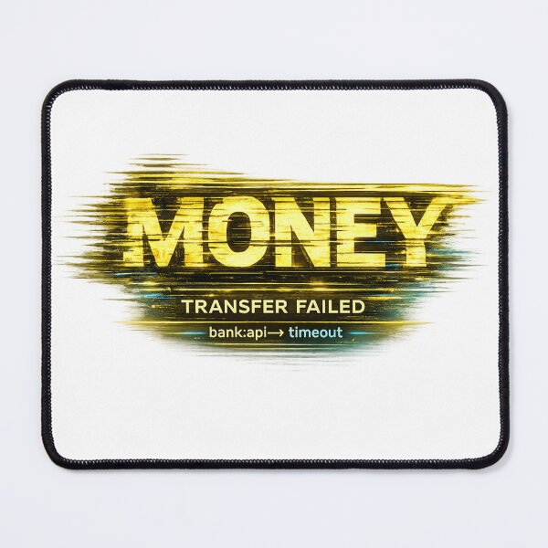 Item preview, Money Transfer Failed – Bank API Timeout Funny Tech Finance Meme designed and sold by NAJURE.