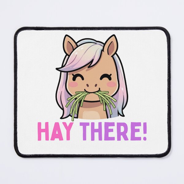 Item preview, HAY THERE! - Cute Funny Greeting Horse Year of the Horse 2026 designed and sold by PunTeestic.