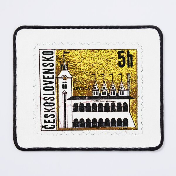 Item preview, Czechoslovakia Gold Building Vintage Postage Stamp designed and sold by red-amber65.