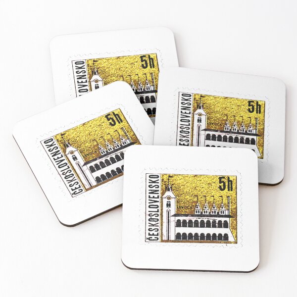 Item preview, Czechoslovakia Gold Building Vintage Postage Stamp designed and sold by red-amber65.