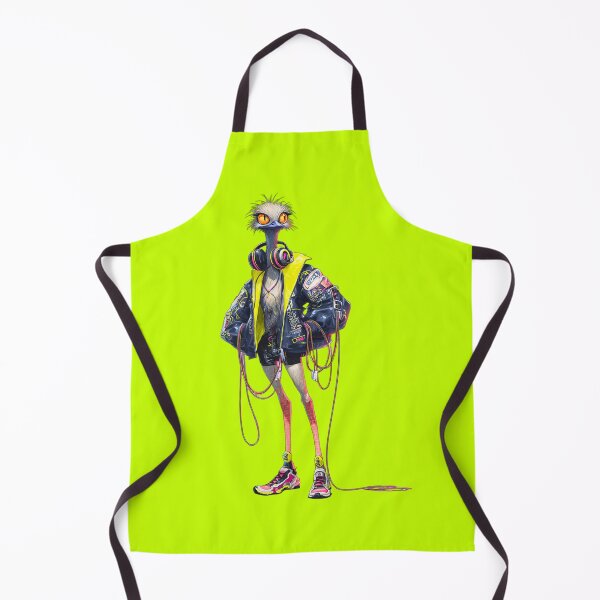 Artikelvorschau, Cyber DJ Ostrich – Charakteraufkleber der Identity-Serie entworfen und verkauft von MYTHIC PEEL STICKERS.