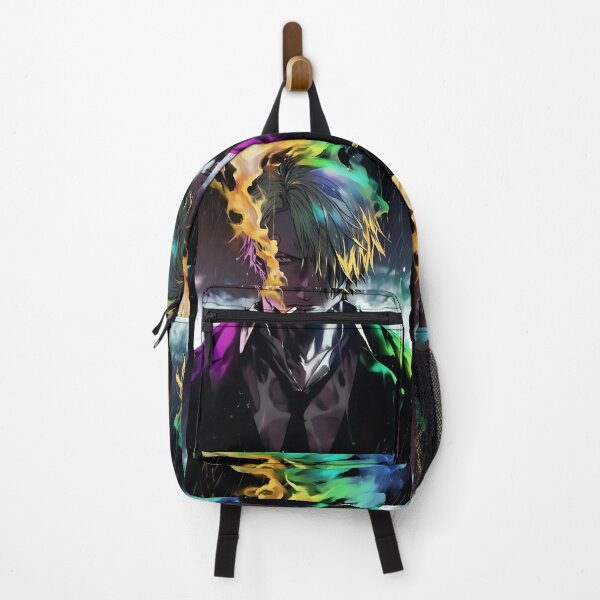 Item preview, Rainbow Flame Anime Warrior – Dark Anime Fire Power Aesthetic Illustration designed and sold by Dyan4.